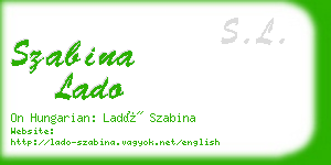 szabina lado business card